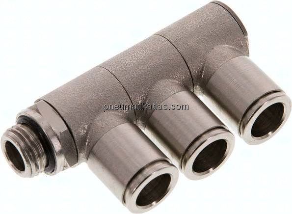 Steck-Mehrfachverteiler, 3-fach G 1/4"-10mm, IQS-MSV (Standard)