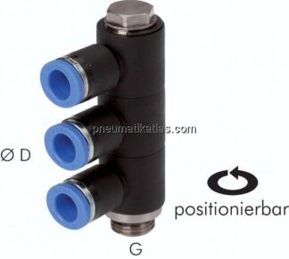 Steck-Mehrfachverteiler, 3-fach G 1/2"-12mm, IQS-Standard