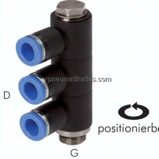 Steck-Mehrfachverteiler, 3-fach G 1/2"-12mm, IQS-Standard