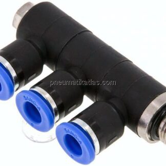 Steck-Mehrfachverteiler, 3-fach G 1/8"-6mm, IQS-Standard
