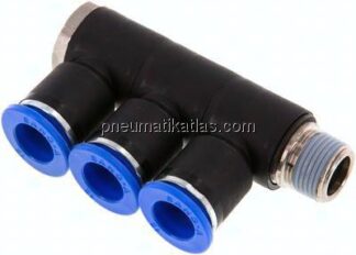 Steck-Mehrfachverteiler, 3-fach R 3/8"-12mm, IQS-Standard