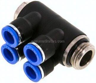 Steck-Mehrfachverteiler, 4-fach G 1/2"-10mm, IQS-Standard