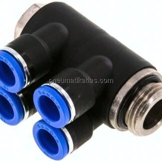 Steck-Mehrfachverteiler, 4-fach G 1/2"-10mm, IQS-Standard