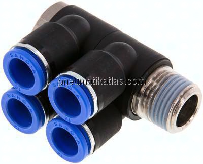 Steck-Mehrfachverteiler, 4-fach R 1/2"-12mm, IQS-Standard