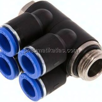 Steck-Mehrfachverteiler, 4-fach G 1/2"-12mm, IQS-Standard
