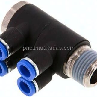 Steck-Mehrfachverteiler, 4-fach R 1/2"-8mm, IQS-Standard