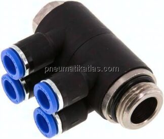 Steck-Mehrfachverteiler, 4-fach G 1/2"-8mm, IQS-Standard