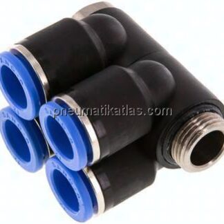 Steck-Mehrfachverteiler, 4-fach G 3/8"-12mm, IQS-Standard