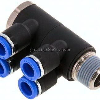 Steck-Mehrfachverteiler, 4-fach R 3/8"-8mm, IQS-Standard