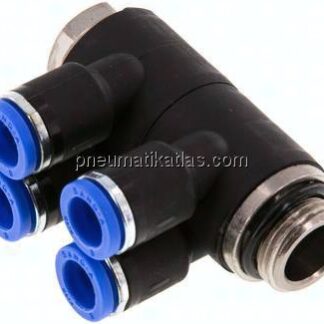 Steck-Mehrfachverteiler, 4-fach G 3/8"-8mm, IQS-Standard