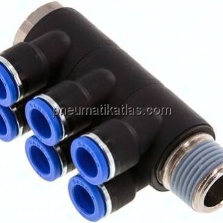 Steck-Mehrfachverteiler, 6-fach R 1/2"-10mm, IQS-Standard