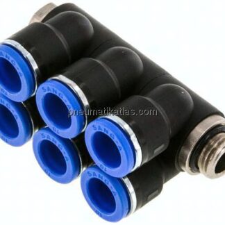 Steck-Mehrfachverteiler, 6-fach G 1/4"-10mm, IQS-Standard