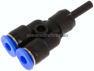 Y-Steckanschluss, 3mm Stecknippel, 3mm Schlauch