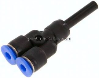 Y-Steckanschluss, 4mm Stecknippel, 3mm Schlauch