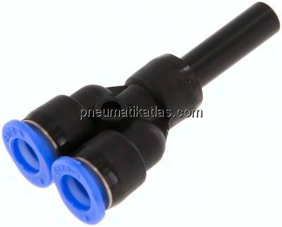 Y-Steckanschluss, 6mm Stecknippel, 6mm Schlauch