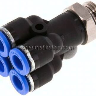 Steckanschluss-Mehrfachvert. G 1/4"-6mm, IQS-Standard