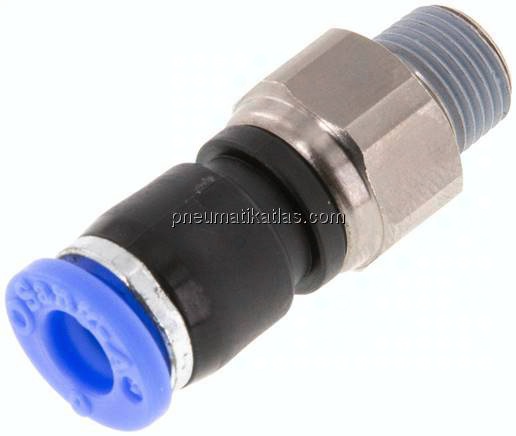 Gerade Drehverschraubung R 1/8"-6mm, IQS-Standard