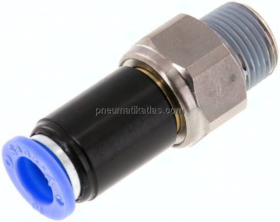 Gerade Drehverschraubung R 3/8"-10mm, IQS-Standard