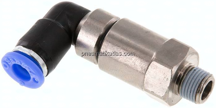 Winkel-Schnelldrehverschraubung R 1/8"-6mm, IQS-Standard