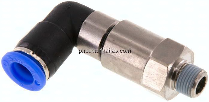 Winkel-Schnelldrehverschraubung R 1/8"-8mm, IQS-Standard