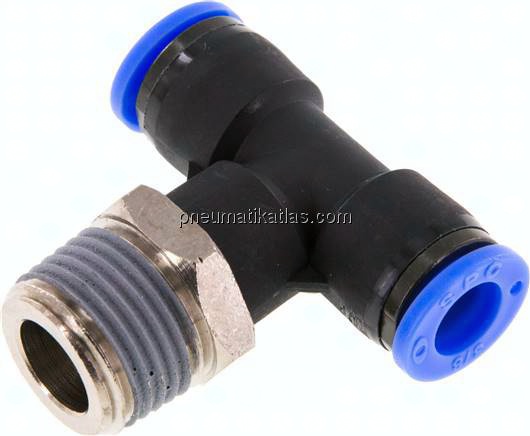 T-Steckanschluss NPT 1/2"-3/8" (9,52 mm), IQS-Inch