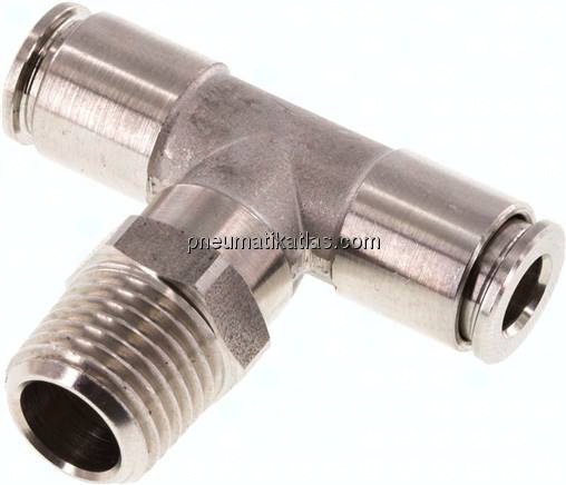 T-Steckanschluss R 1/4"-6mm, IQS-Edelstahl