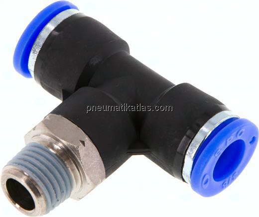 T-Steckanschluss NPT 1/4"-3/8" (9,52 mm), IQS-Inch