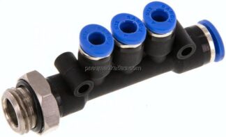 Steckanschluss-Mehrfachvert. G 1/4"-6mm-4mm, IQS-Standard