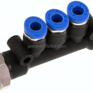 Steckanschluss-Mehrfachvert. G 1/4"-6mm-4mm, IQS-Standard