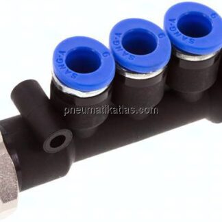 Steckanschluss-Mehrfachvert. G 3/8"-8mm-6mm, IQS-Standard