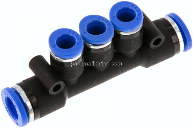 Steckanschluss-Mehrfachvert. 8mm-6mm, IQS-Standard