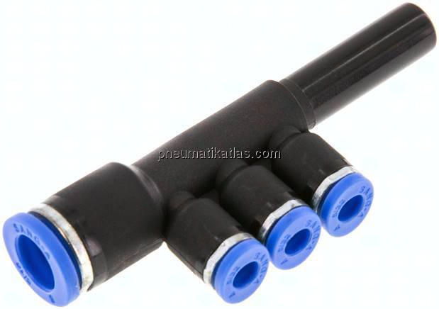 Steckanschluss-Mehrfachvert. 8mm-4mm, IQS-Standard