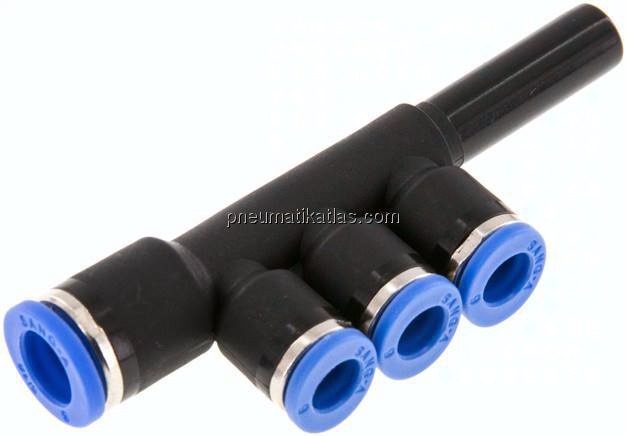 Steckanschluss-Mehrfachvert. 8mm-6mm, IQS-Standard