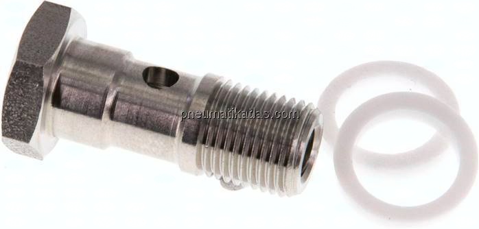 Hohlschraube für IQS-Ringstücke, G 1/8", Edelstahl