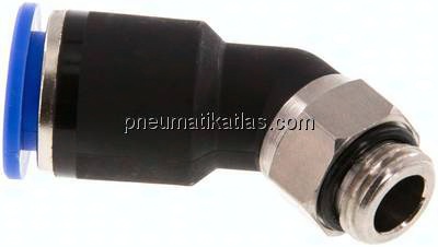 45°-Steckanschluss G 1/4"-12mm, IQS-Standard