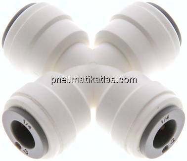 Kreuz-Steckanschluss 1/4" (6,35 mm), IQS-LE (EPDM-Dichtung)