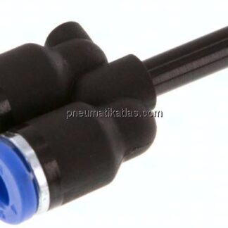 Y-Steckanschluss 4mm Stecknippel, 4mm Schlauch
