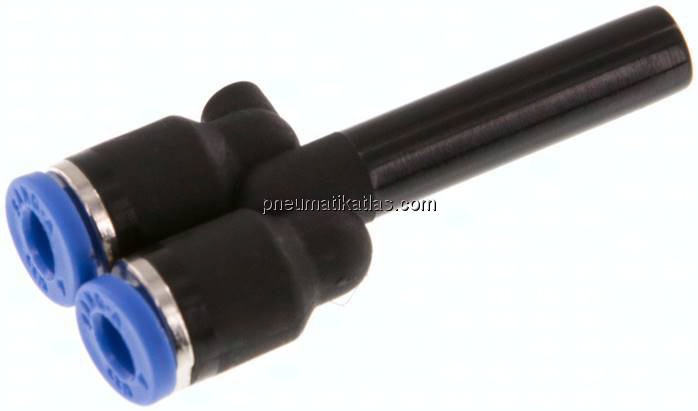 Y-Steckanschluss 6mm Stecknippel, 4mm Schlauch