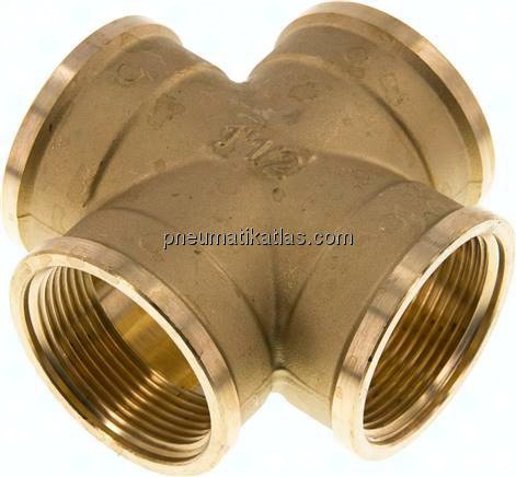 Kreuzstück G 1-1/2" (IG), Messing