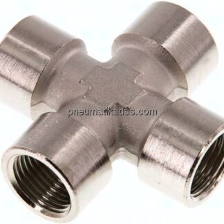 Kreuzstück G 1/2" (IG), Messing vernickelt