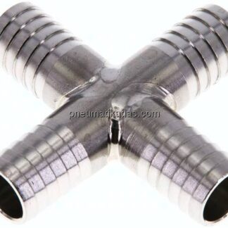 Kreuz-Schlauchverbinder 13 (1/2")mm, 1.4301