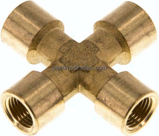 Kreuzstück G 1/8" (IG), Messing