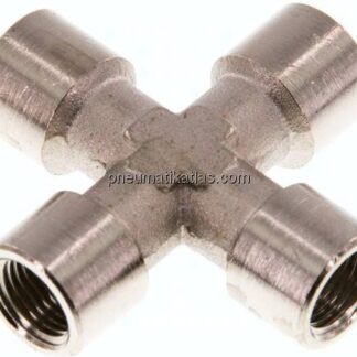 Kreuzstück G 1/8" (IG), Messing vernickelt