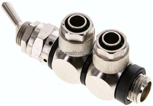 4/2-Wege Kipphebelventil G 1/4"-10x8 mm