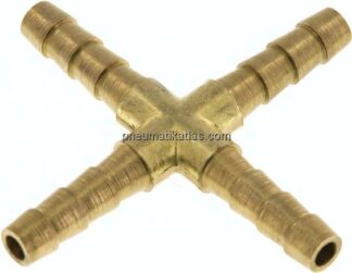 Kreuz-Schlauchverbinder 5mm, Messing
