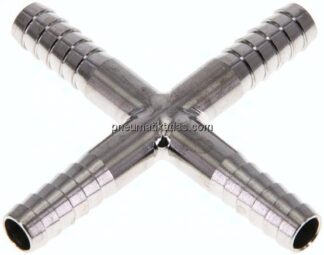 Kreuz-Schlauchverbinder 6 (1/4")mm, 1.4301