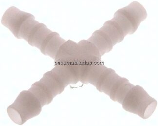 Kreuz-Schlauchverbinder 6 (1/4")mm, POM