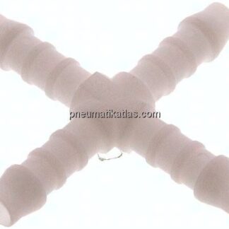 Kreuz-Schlauchverbinder 6 (1/4")mm, POM