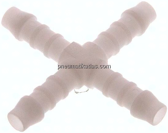 Kreuz-Schlauchverbinder 6 (1/4")mm, POM