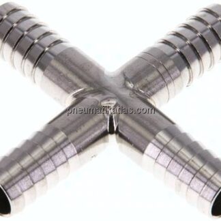 Kreuz-Schlauchverbinder 9 (3/8")mm, 1.4301